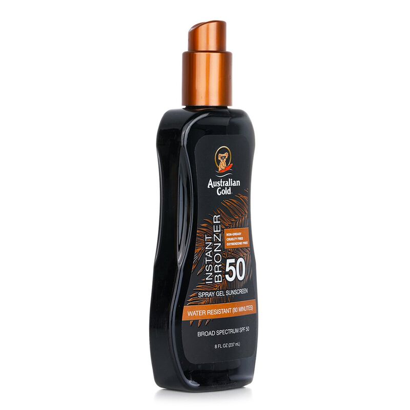 australian gold spray gel sunscreen spf 50 with instant bronzer