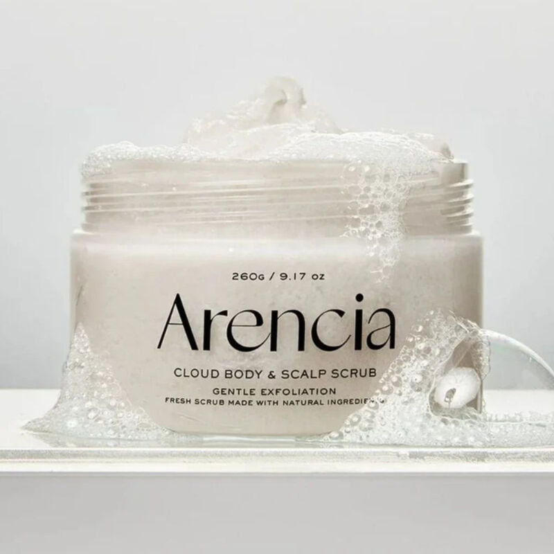 arencia fresh cloud body & scalp scrub white tea & neroli
