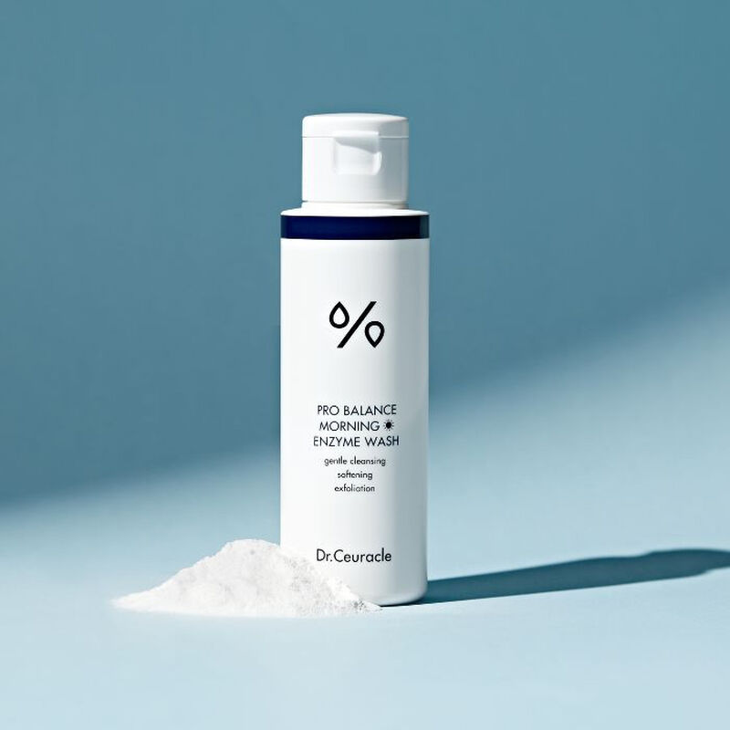 dr. ceuracle pro balance morning enzyme wash, gentle cleanser with probiotic complex