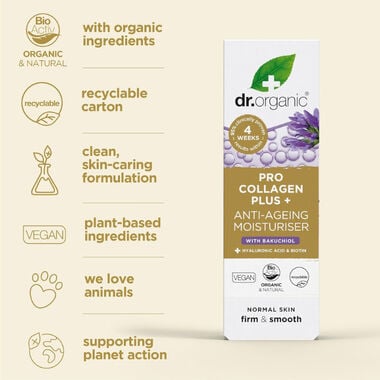 faces dr organic pro collagen plus bakuchiol cream