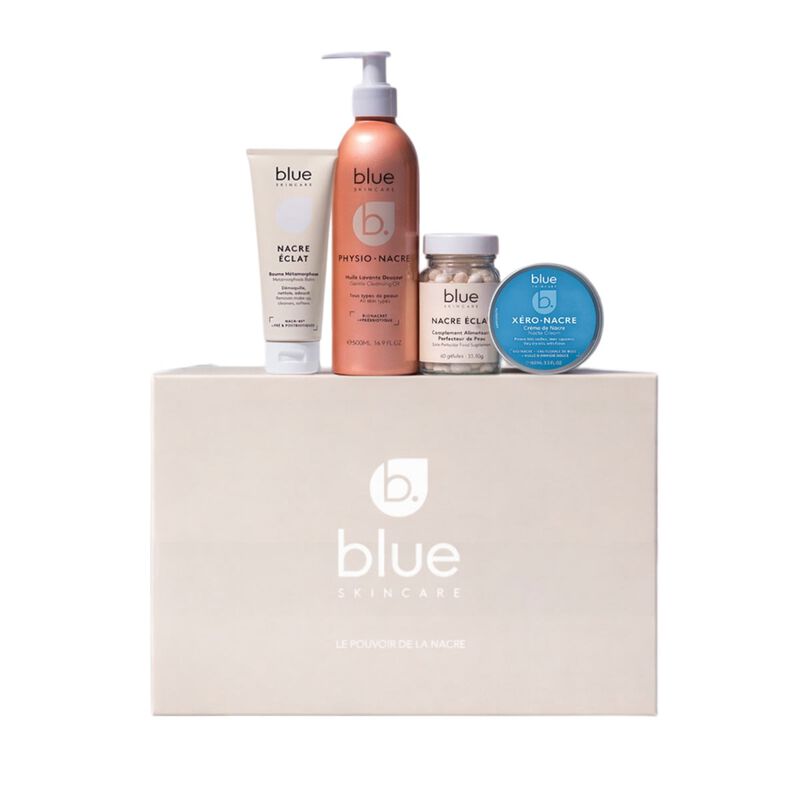 blue skincare pearl treasure gift set