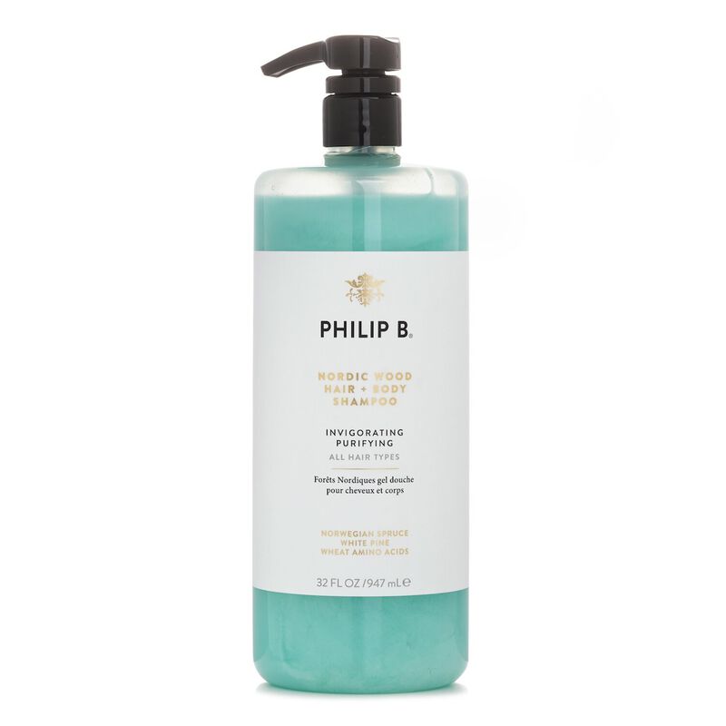 philip b nordic wood hair + body shampoo