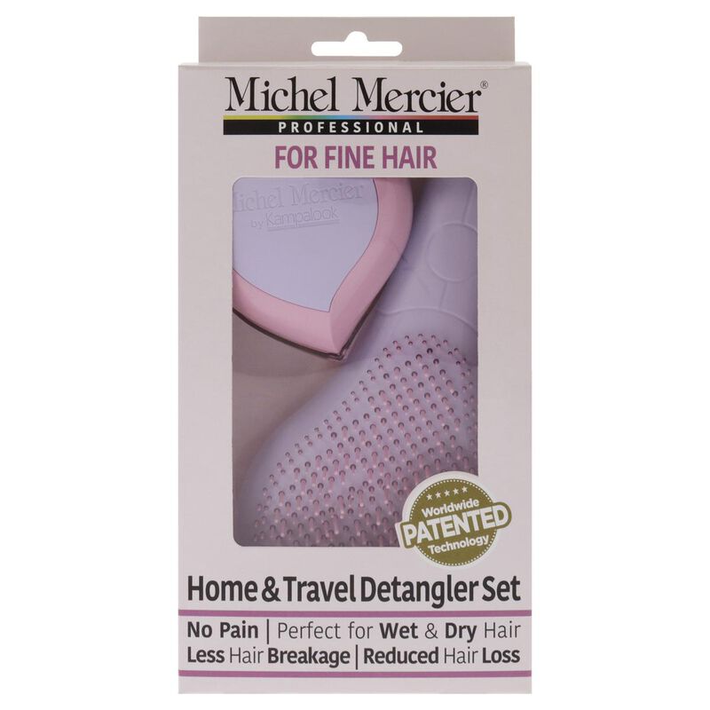 michel mercier home and travel detangler set fine hair