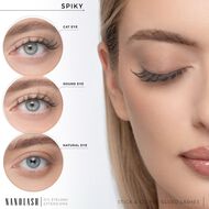 رموش عنقودية مُلصقة مسبقًا لتركيب وصلات الرموش في المنزل Spiky Regular faces رموش عنقودية مُلصقة مسبقًا لتركيب وصلات الرموش في المنزل spiky regular