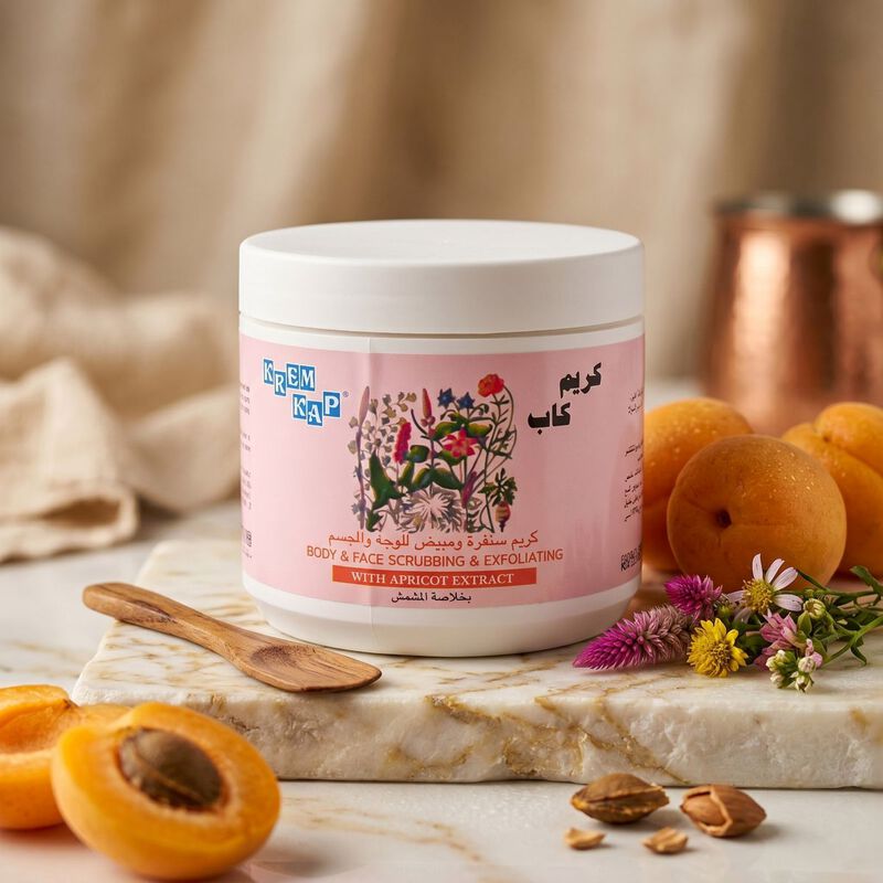 krem kap apricot exfoliatng face&body scrub