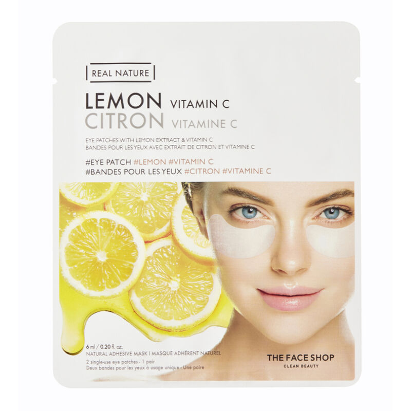 the face shop real nature eye patch lemon vit.c