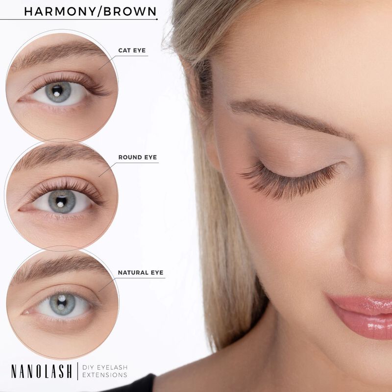 nanolash diy eyelash extensions starter kit harmony brown