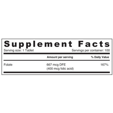 faces nutrition folic acid 400 mcg