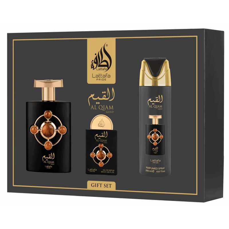 lattafa gift set al qiam gold