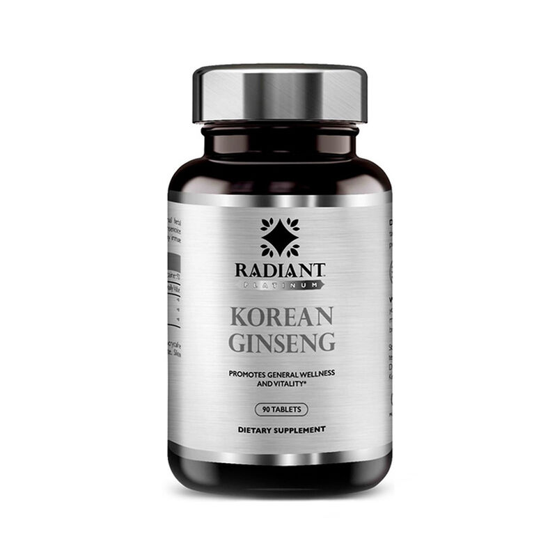 radiant platinum korean ginseng, energy booster, immune support & antioxidantrich herbal supplement