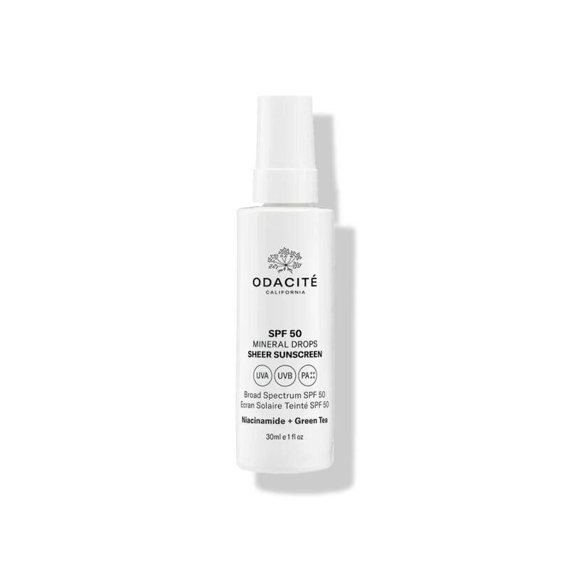 odacite spf 50 sheer sunscreen mineral drops