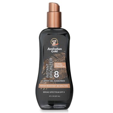 faces spray gel sunscreen spf 8 with instant bronzer