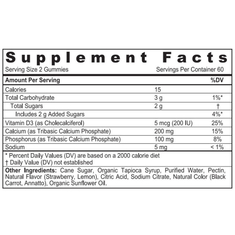 sunshine nutrition cool gummies kids calcium with vitamn d3
