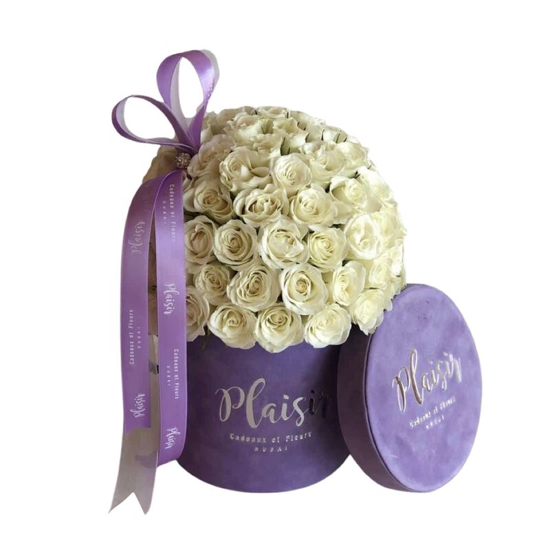 plaisir cadeaux et fleurs velvet cylinder mini rose dome