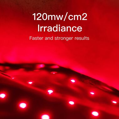 Red and Infrared Light Therapy Mat faces red and infrared light therapy mat