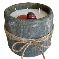 Soy Rustic Candle with Crystal faces soy rustic candle with crystal
