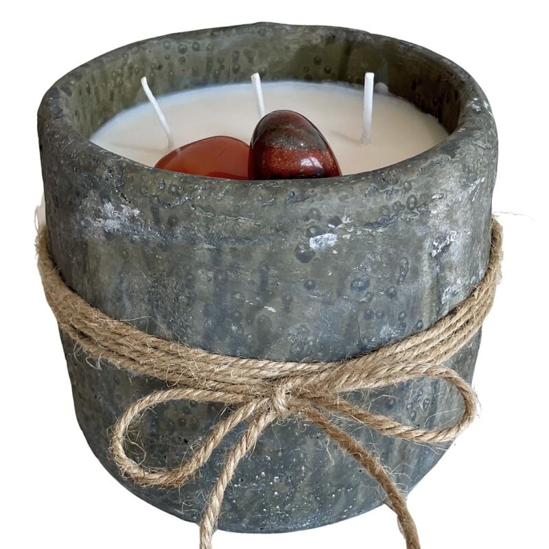 plaisir cadeaux et fleurs soy rustic candle with crystal