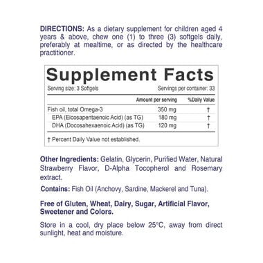 faces daily omega 3  brain  eye   immune support chewable softgels