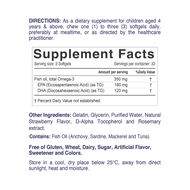 Daily Omega-3, Brain, Eye & Immune Support Chewable Softgels faces daily omega 3 brain eye immune support chewable softgels