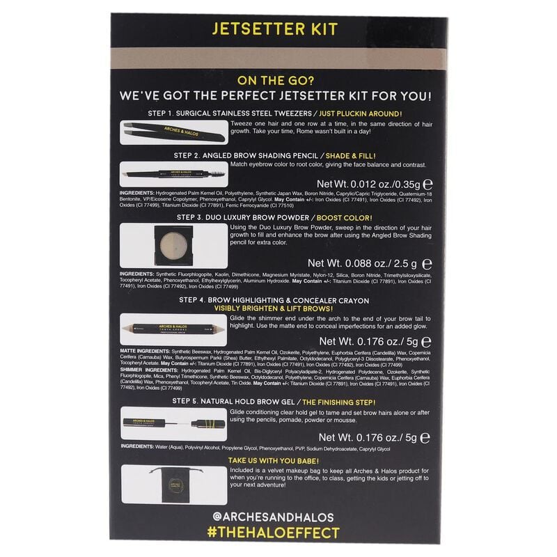 arches and halos jetsetter brow kit