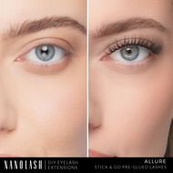 رموش عنقودية مُلصقة مسبقًا لتركيب وصلات الرموش في المنزل Allure Short faces رموش عنقودية مُلصقة مسبقًا لتركيب وصلات الرموش في المنزل allure short