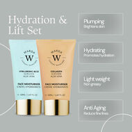 SKIN HYDRATION BOOST HYALURONIC ACID MOISTURISER 50ml + SKIN LIFTER BOOST COLLAGEN MOISTURISER 50ml faces skin hydration boost hyaluronic acid moisturiser 50ml skin lifter boost collagen moisturiser 50ml