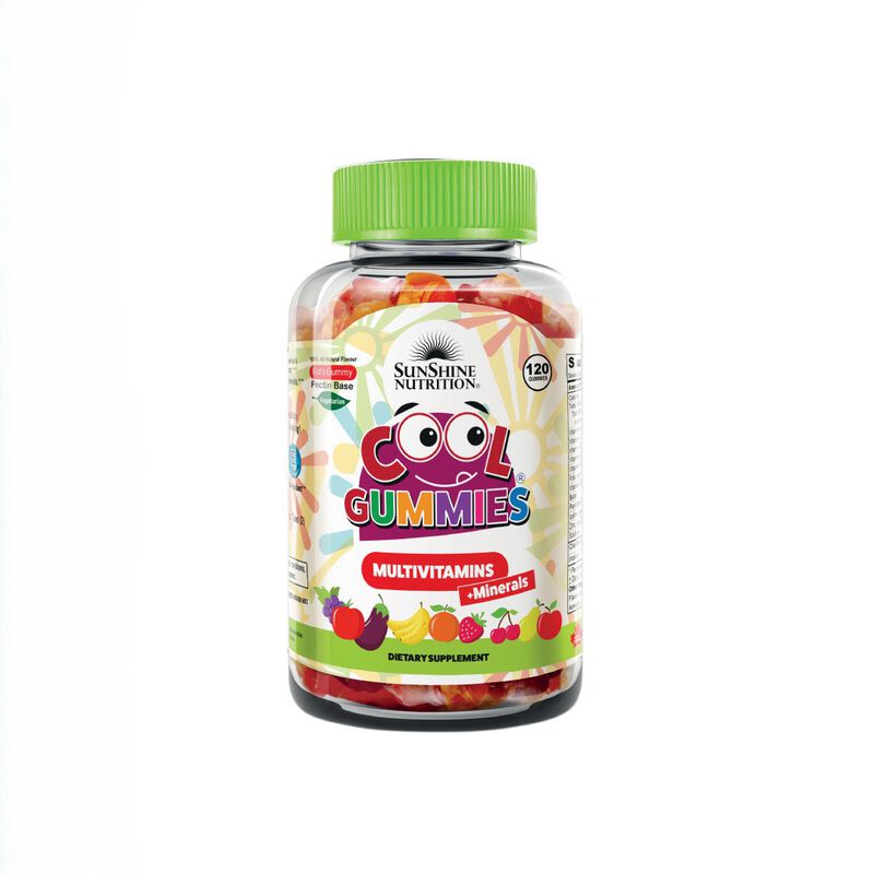 sunshine nutrition cool gummies kids vegan multivitamin+minerals
