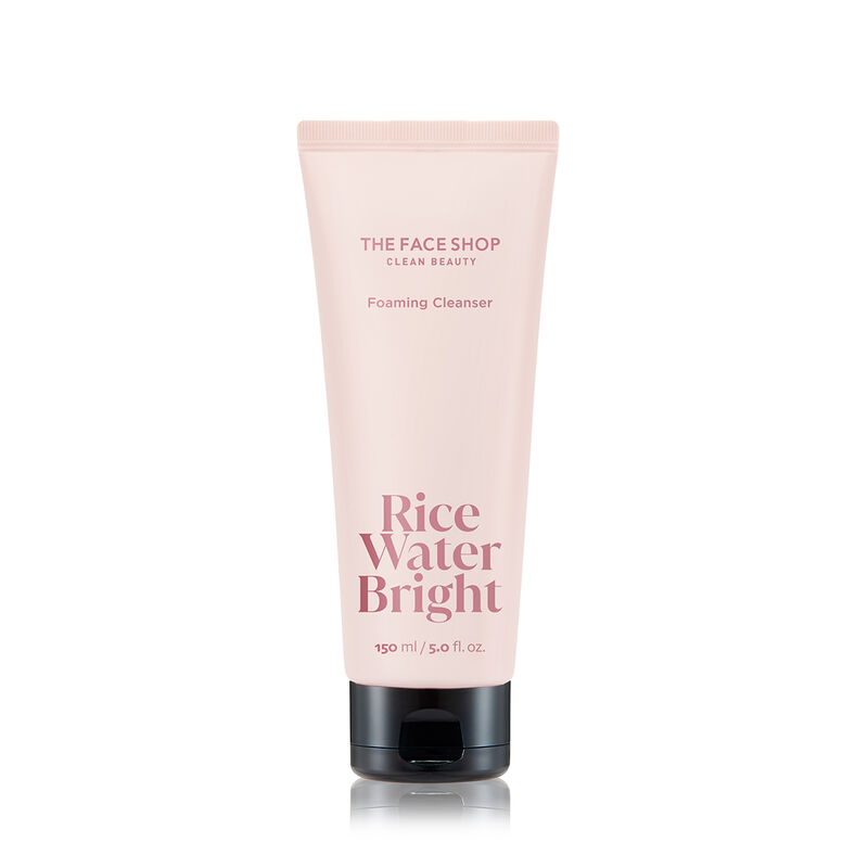 the face shop rice water bright foaming cleanser