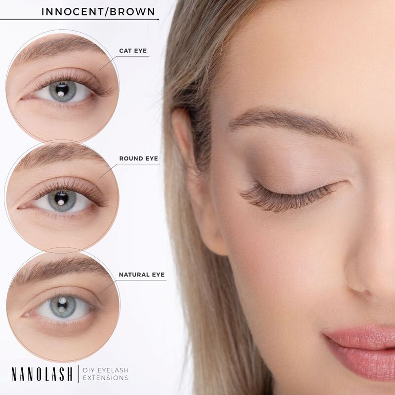 nanolash diy eyelash extensions starter kit innocent brown