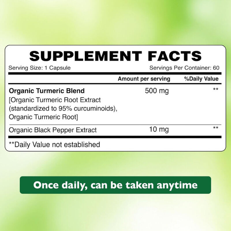 organic earth extra strength turmeric with black pepper, 4in1 joint support, brain health, vegan