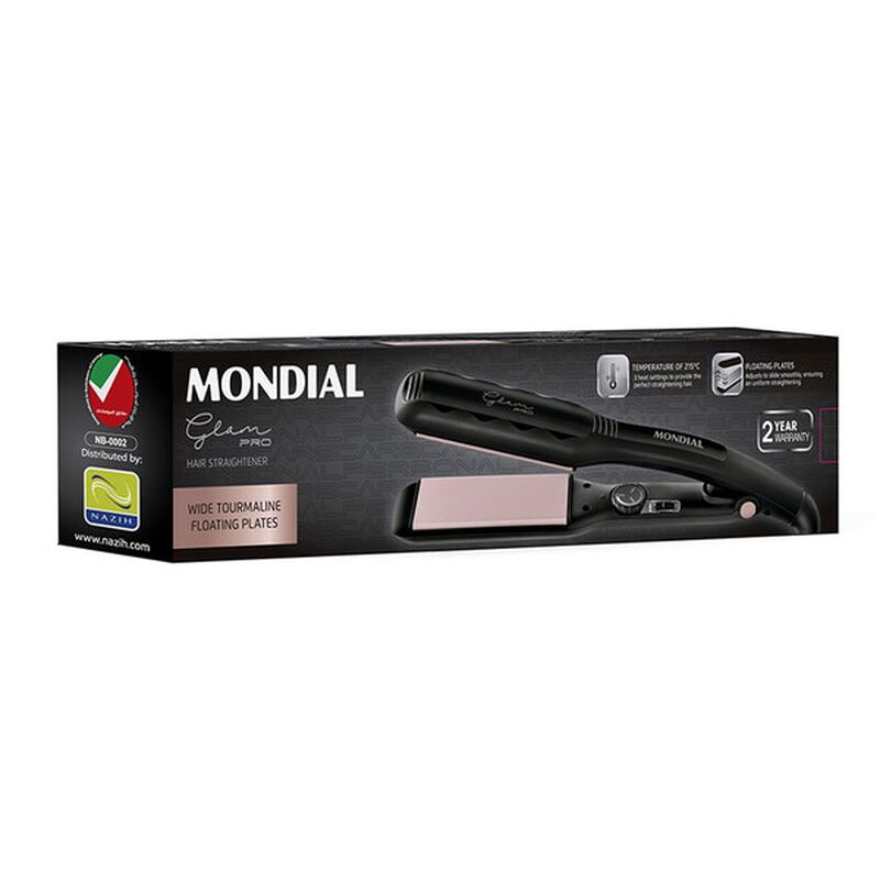 mondial glam pro hair straightener wet & dry
