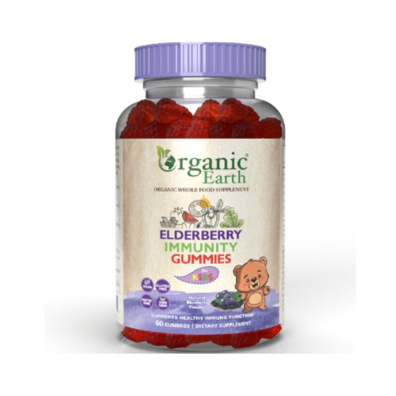organic earth elderberry immunity gummies for kids