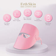 faces led light therapy glow   renew mask   pink