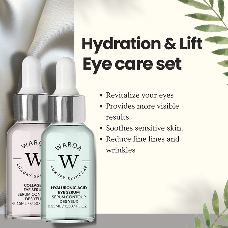 erthskin london skin lifter boost collagen eye serum 15m + skin hydration boost hyaluronic acid eye serum 15ml
