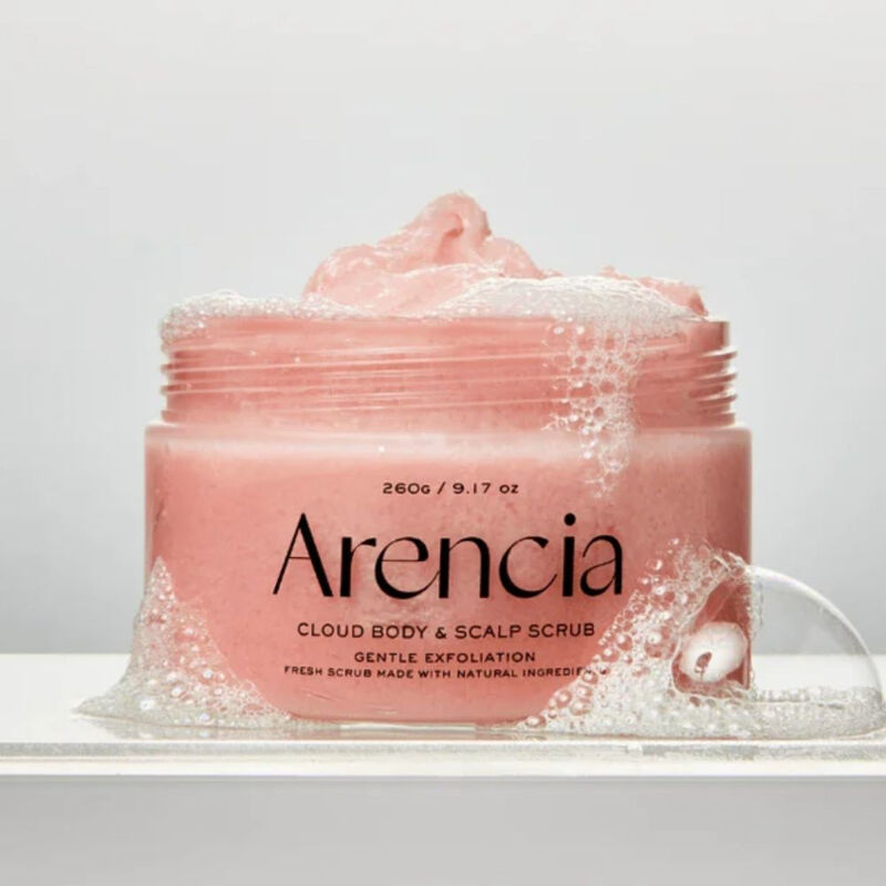 arencia fresh cloud body & scalp scrub lavender & pear