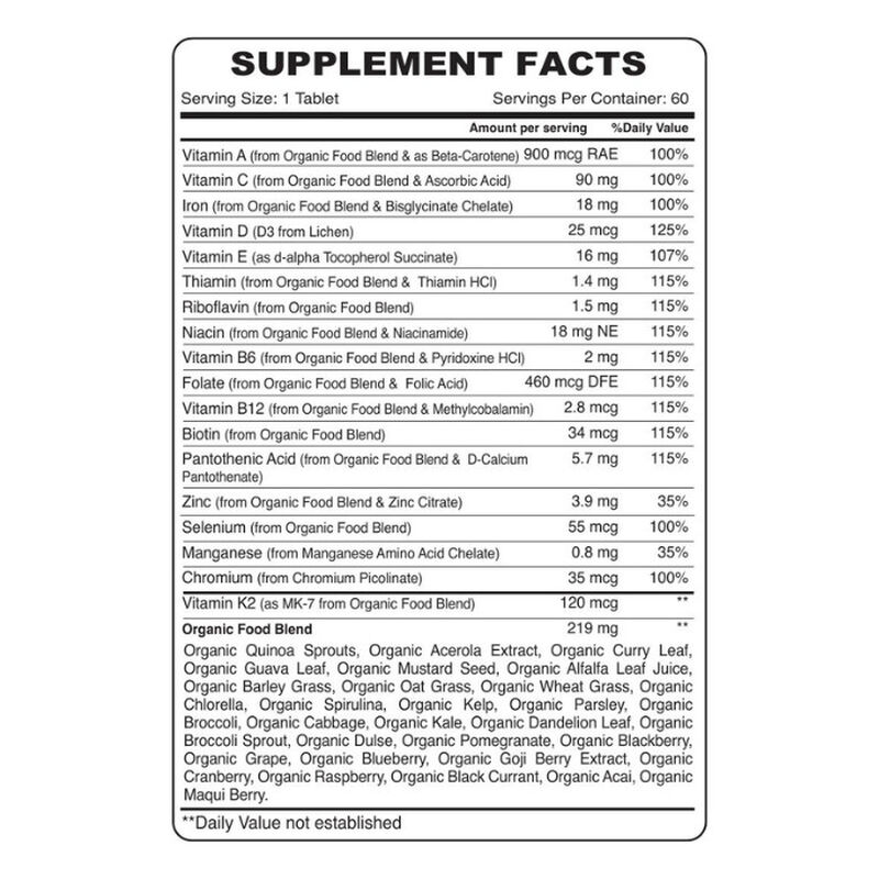 organic earth womena&euro;&trade;s daily multivitamin