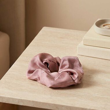 faces satin crystal scrunchies