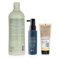 faces hair revitalizing solution   aveda volumizing shampoo   l oreal resurfacing conditioner