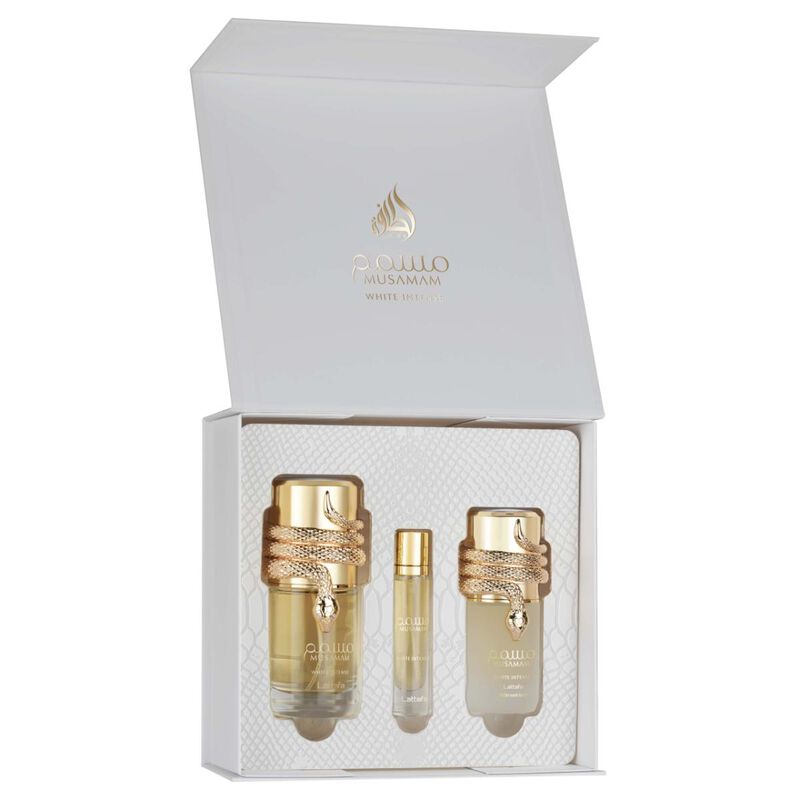 lattafa musamam white intense and hairmist lattafa gift set