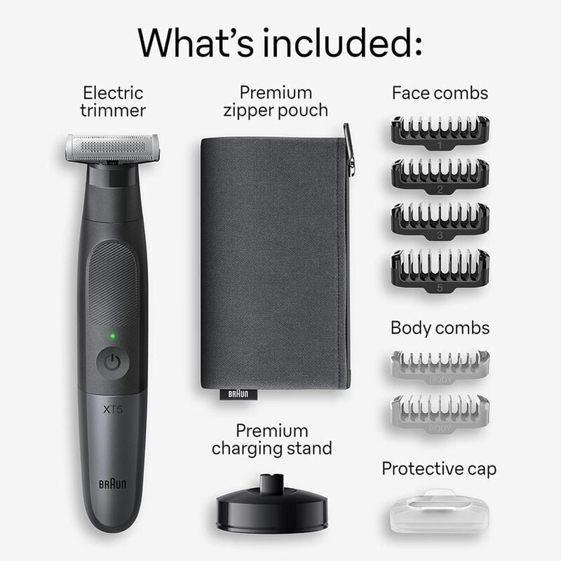 براون ماكينة تشذيب هجينة للوجه والجسم بشفرة مرنة