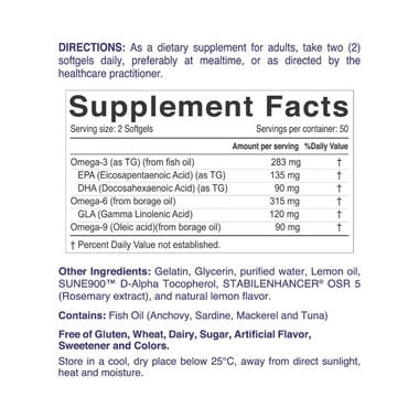 faces complete omega 3 6 9 heart  brain   joint support with borage oil softgels