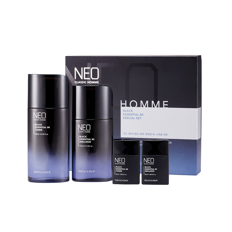 the face shop neo classic homme black essential 80 special set