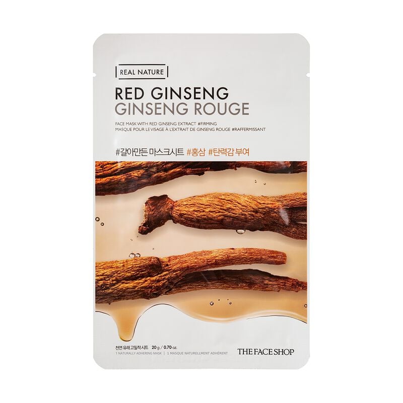 the face shop real nature mask sheet snow red ginseng