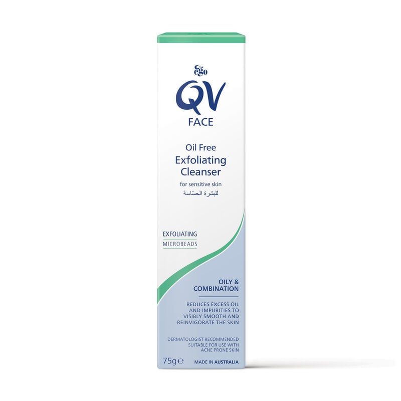 ego qv face oilfree exfoliating cleanser