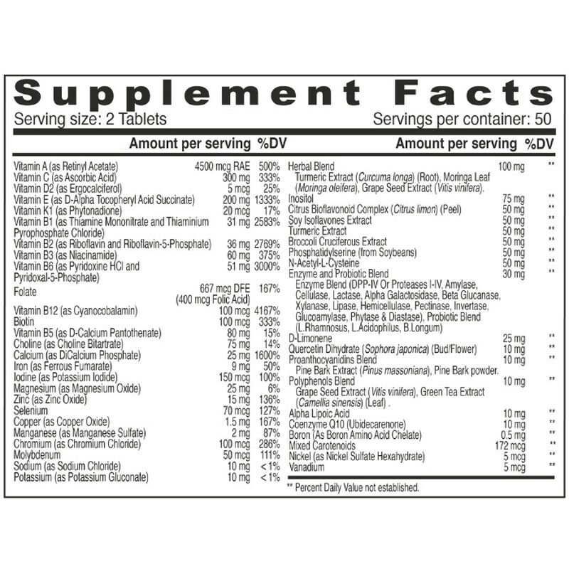 sunshine nutrition supreme vm phyto multivitamin & minerals for men & women
