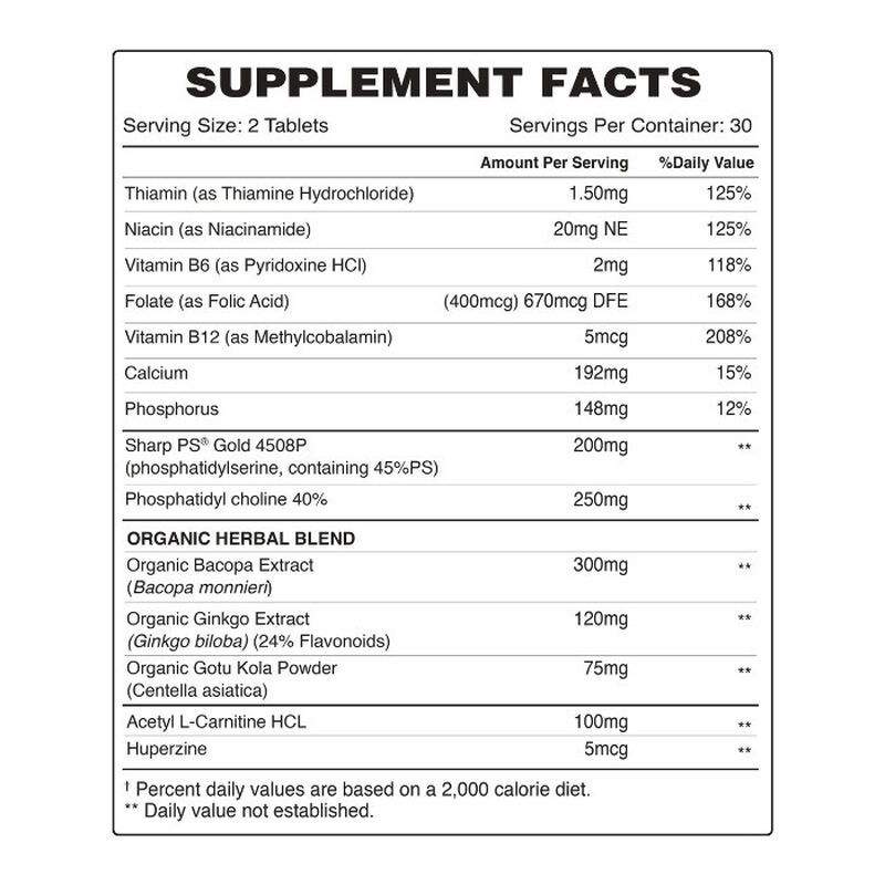 organic earth brain smart tablets