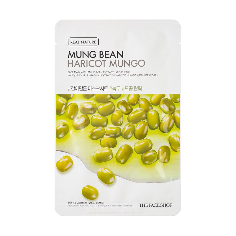 the face shop real nature mung bean face mask