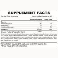 faces magnesium gummies for adults  muscle  nerve  and energy support with organic blend