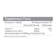 faces cranberry with vitamin c  urinary tract   immune support supplement