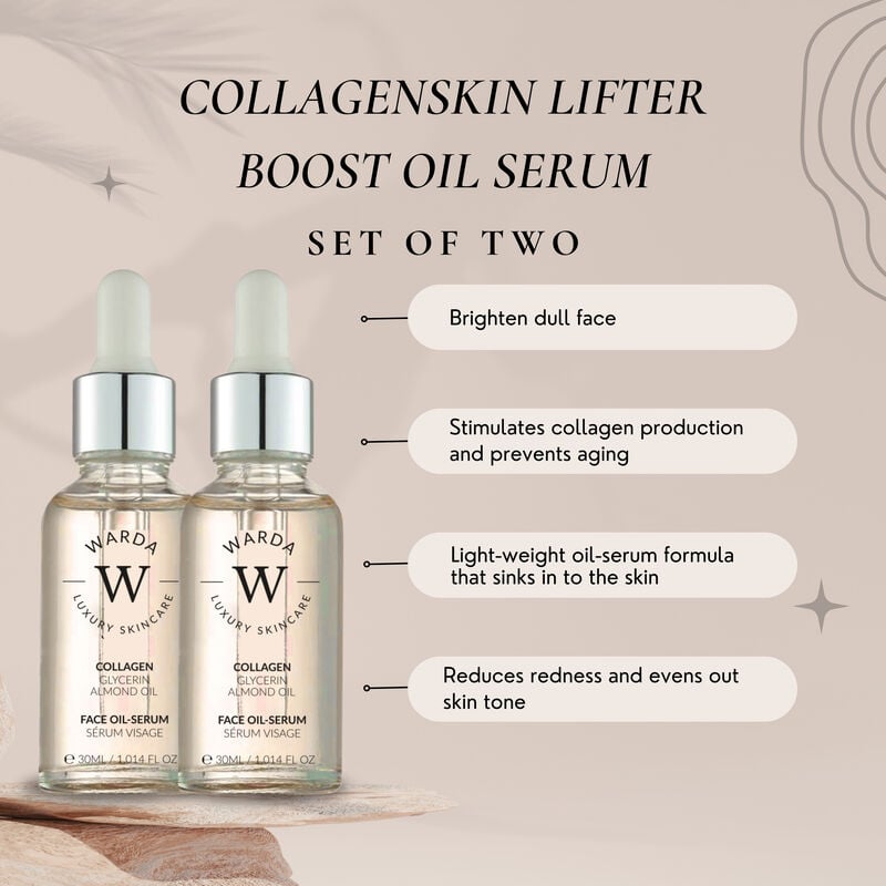 erthskin london 2 x collagenskin lifter boost oil serum 30ml